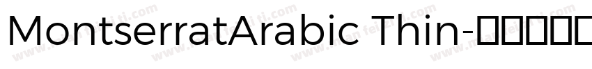 MontserratArabic Thin字体转换